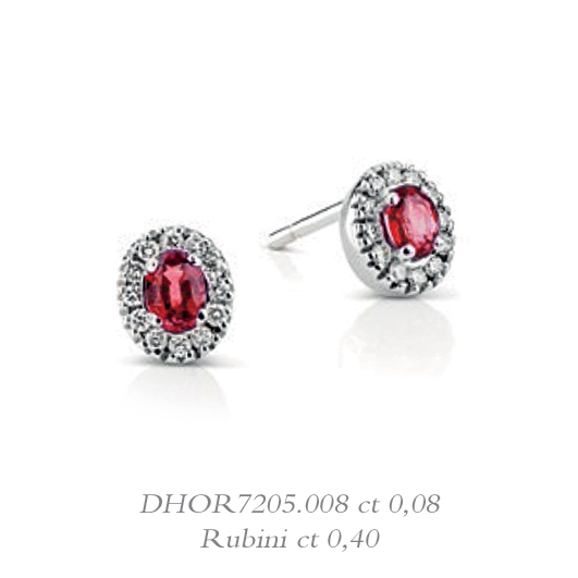 Orecchini Diamanti-Rubini DonnaOro DHOR7205.008