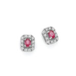 Orecchini DonnaOro Diamanti e Rubini LOR11358.012